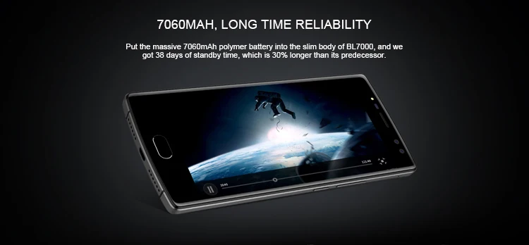 DOOGEE BL7000 7060mAh 4GB RAM 64GB ROM MTK6750T 1.5GHz Octa Core 5.5 Inch 2.5D FHD Screen Dual Camera Android 7.0 4G LTE Smartphone