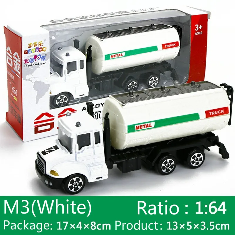 1PCS Mini Toy Vehicle Model Alloy Diecast Engineering Construction Fire Truck Ambulance Transport Car Educational Children Gifts