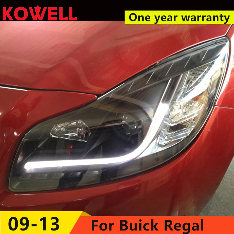 KOWELL Car Styling For Buick Regal 2009 2013 Headlights LED Headlight DRL Lens Double Beam HID