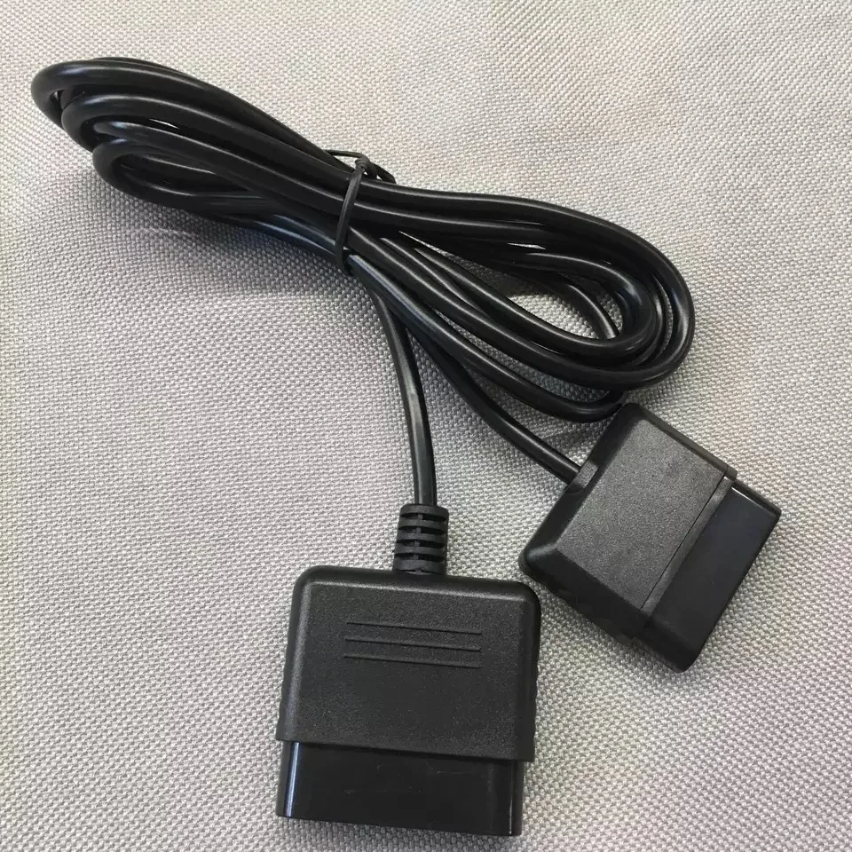 FZQWEG 10 шт. черный контроллер удлинитель шнура для sony PS1/PS2 Slim line playstation 1 playstation 2 консоли