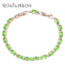 Popular design beautiful bracelets brand Silver plated AAA Zirconia & Green Crystal Health Fashion jewelry TBS751