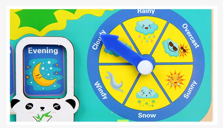 Погода сезон календарь часы время познания Дошкольные Детские развивающие игрушки деревянный Монтессори игрушки