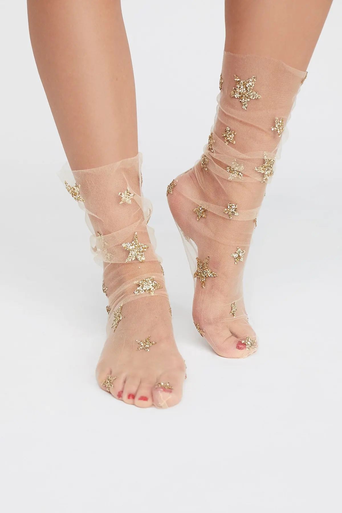 Летние модные тонкие мягкие блестящие прозрачные носки кружевные сетчатые носки из тюля пикантные женские сетчатые носки со звездами Sokken