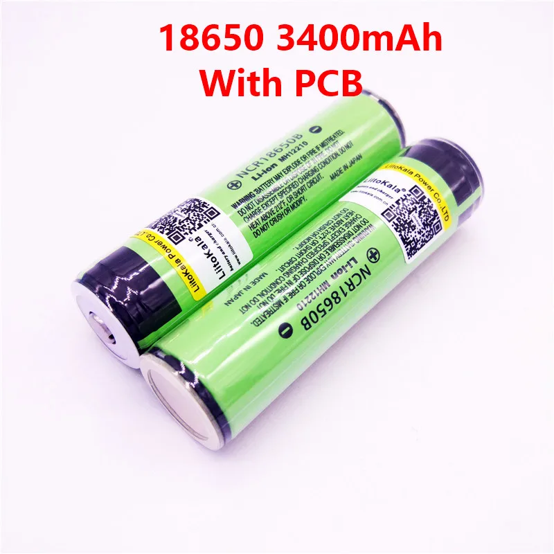 4 шт. LiitoKala 18650 3400 мАч NCR18650B 3400 батарея 3,7 в литий-ионная перезаряжаемая батарея PCB защищена для
