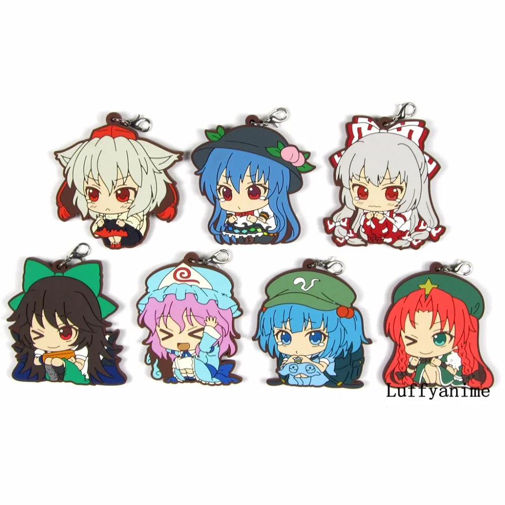 

Touhou Project Rubber pendant Japanese comic cartoon anime Action Toy Figures Mobile Phone Accessories strap Keychain