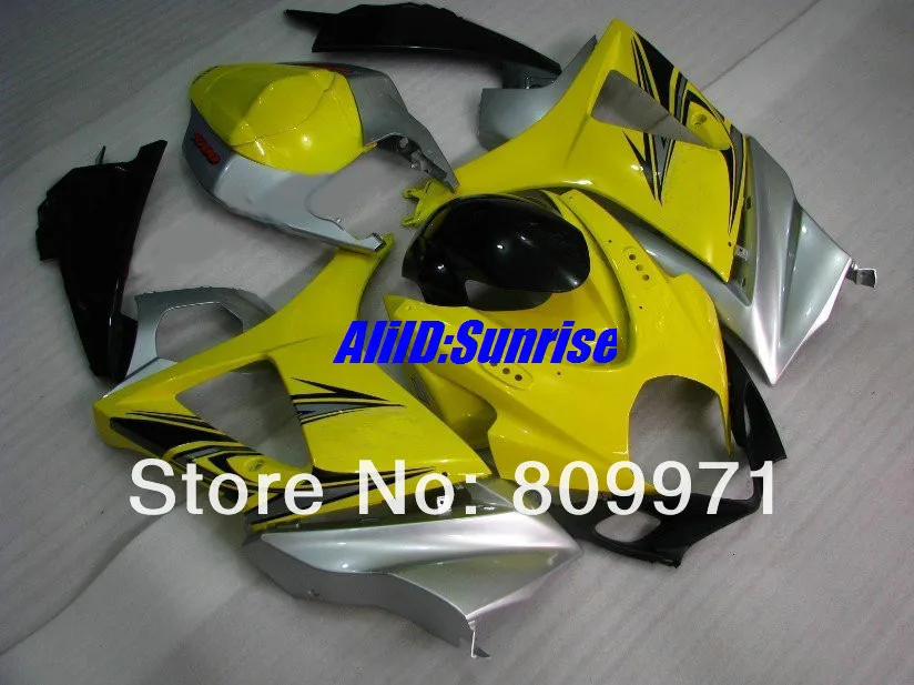 S421 новые yl серебро черный полный обтекатель для SUZUKI GSXR1000 2007 2008 GSX-R1000 07 08 GSXR1000 K7 07 08 2007 2008