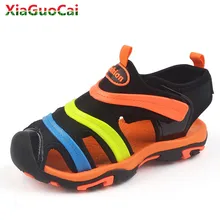 Summer Children Kids Sandals Soft Non-slip Closed Toe Colorful Hook & Loop Boys Girls Beach School Out Caterpillar Shoes A33 10