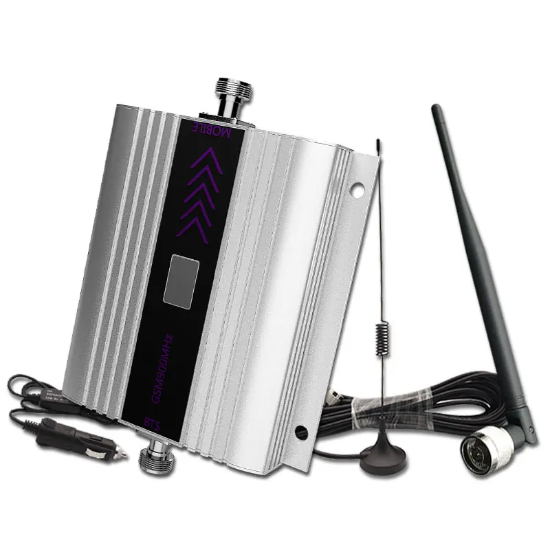 

Repeater GSM Cellular Signal Booster 900MHZ 60dB Gain Car Cell Phone 2G Amplifier LCD Display With Whip Antenna For Vehicle Use-