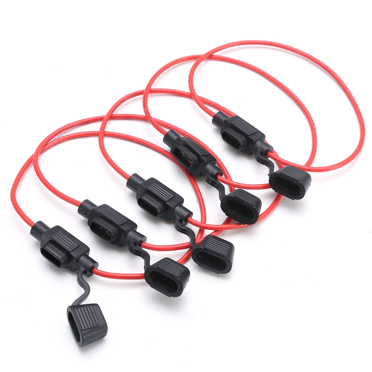 

5pcs In Line Car Mini Blade Fuse Holder Splash-proof for 12V DC 20A Fuses 0.85 Square Meter