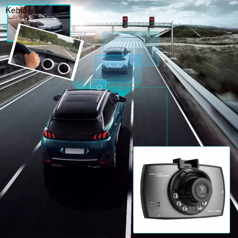 Cámara DVR de visión nocturna para vehículo, cámara de salpicadero era, DVR para coche, cámara de salpicadero, vídeo, Full HD, gran angular de 1080 grados para parabrisas, 120 P