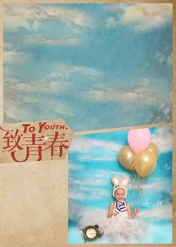 

Photography Backdrop Candy Children Blue Sky Cloud Background Backdrops for Baby Photography D-9686