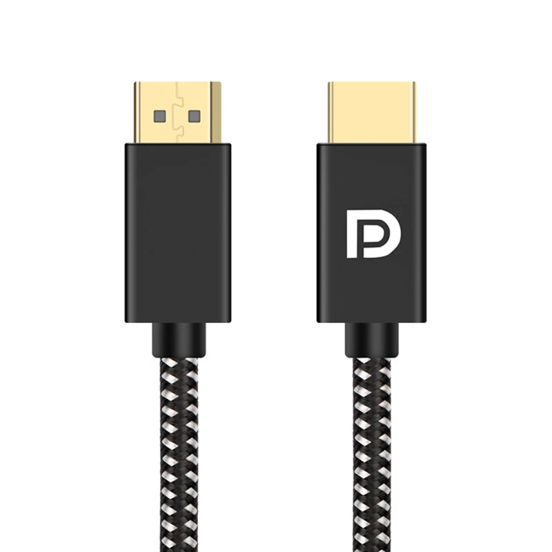 Кабель DisplayPort, 4 К DP кабель плетеный нейлоновый-(4K @ 60 Гц, 1440p @ 144 Гц) ультра высокие Скорость DisplayPort-DisplayPort кабель 6.6ft