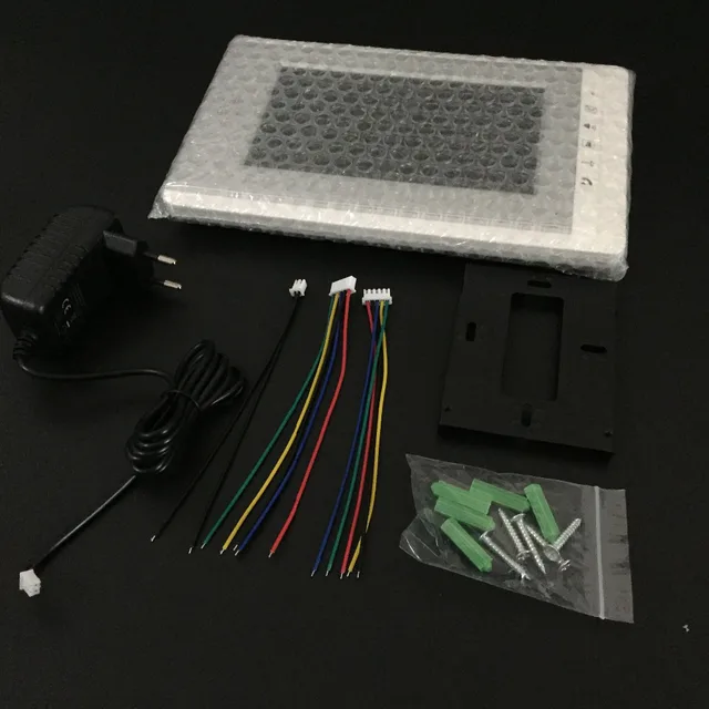 For 1V2 LCD 7'' TFT LCD Wired Video Door Phone Visual Video Intercom Speakerphone Intercom System ADD DC Power Supply 5