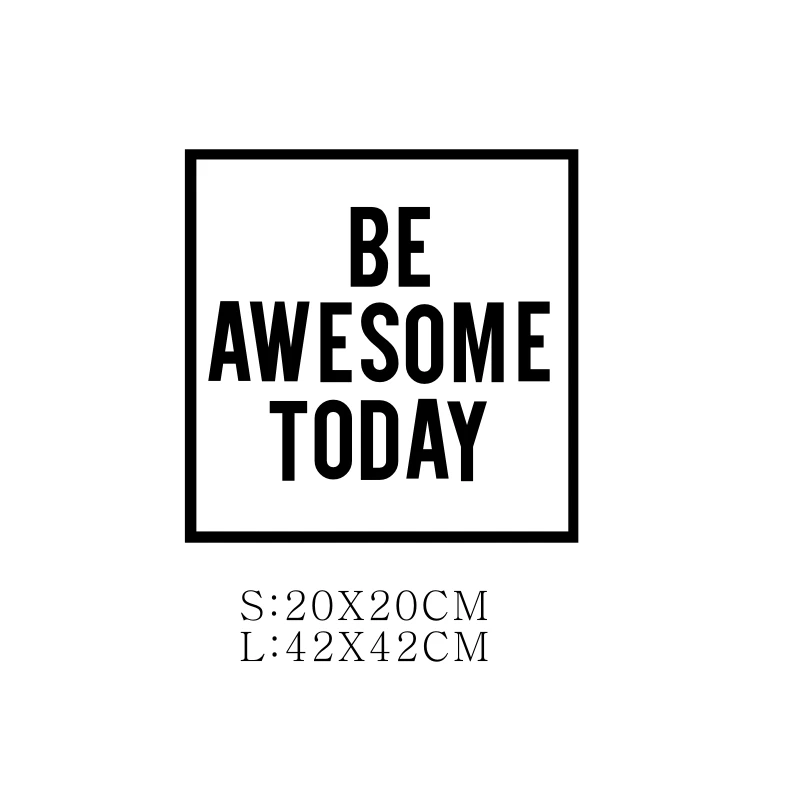 Be Awesome сегодня виниловая наклейка на стену мотивация надпись офисная Наклейка на стену