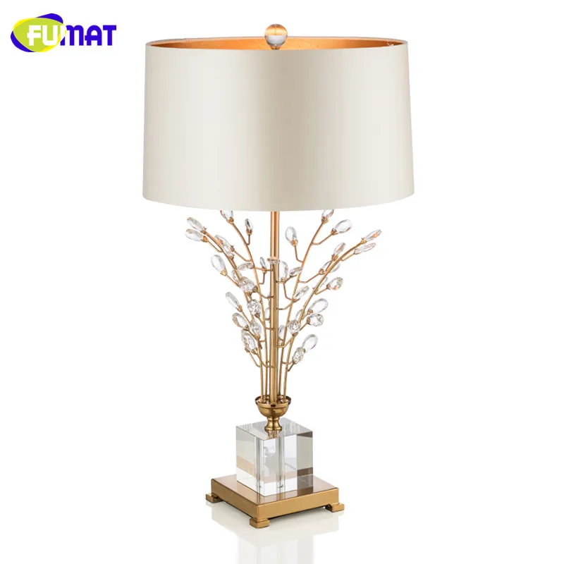 

European Style Minimalist Crystal Table Lamp Modern Living Room Table Light Study Bedroom Bedside Table Light Dia45cm H76cm