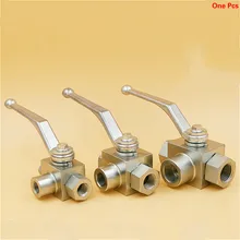 Углерод высокого давления Сталь шаровой клапан 1/" 3/8" 1/" 3/4" " 1-1/4» 1-1/2" BSPP NPT мама 3-ходовой шаровой клапан для воды нефть и газ