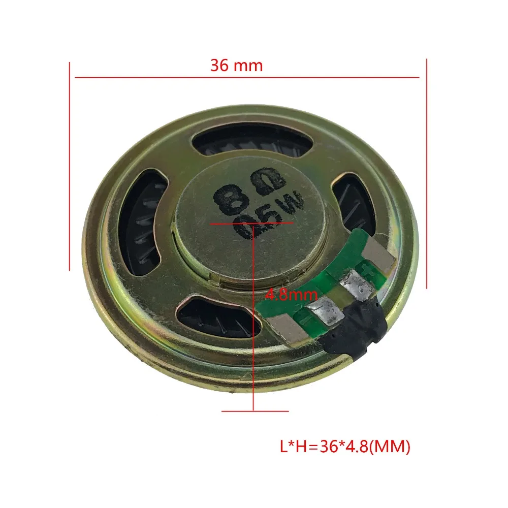 20 шт./лот) 0,5 W 0,5 Вт 8 Ом 8R 8Ohm маленькая круглая Колонка Диаметр 36 мм толщина 5 мм Ювелирные наборы с маленьким звонок рожок Динамик