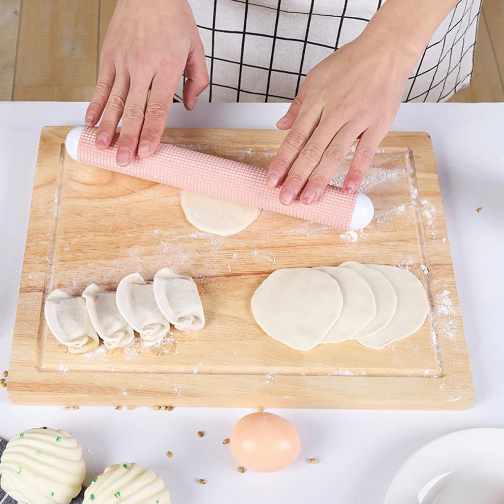 

Plastic Rolling Pin Embossing Baking Pastry Roller Decorating Mold Kitchen Tool Embossing Rolling Pin Baking Roller Cookies 2019