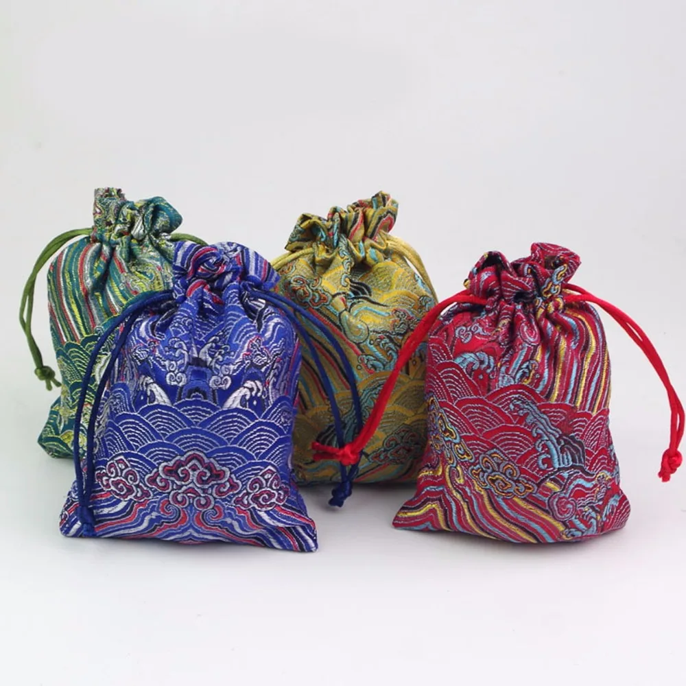 fabric gift bags with drawstring