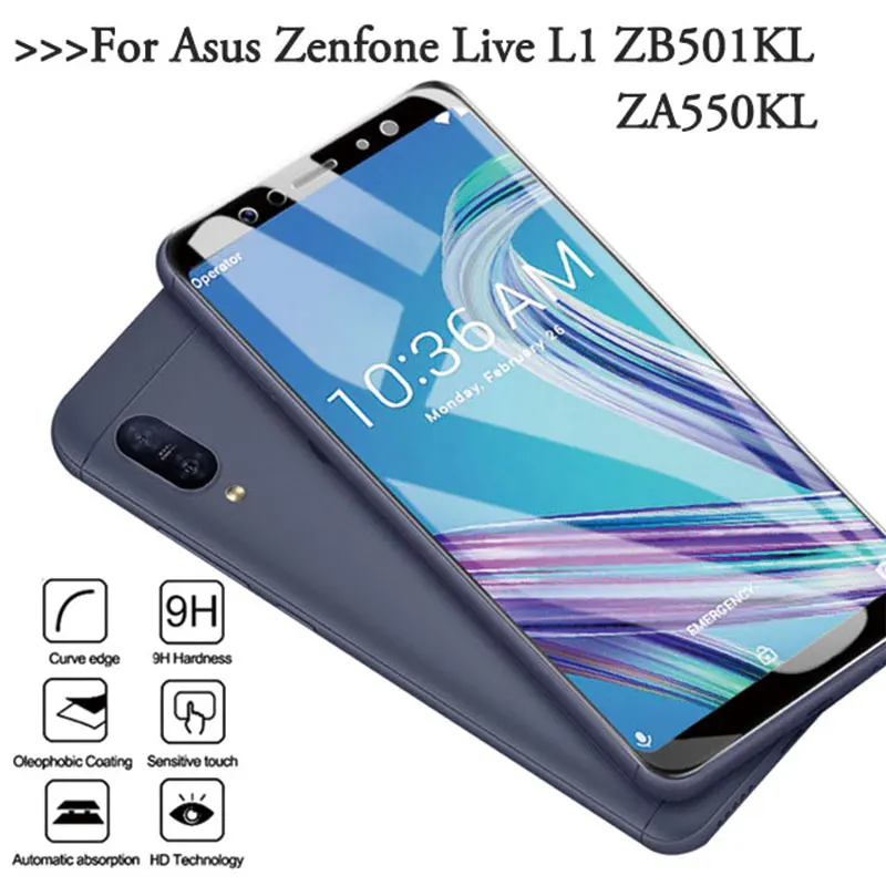 

For AUSU Zenfone Live L1 ZA550KL Case On The For Asus Zenfone Live ZB501KL Zen Fone ZA ZB 501KL 550KL Protective Glas X00RD Film