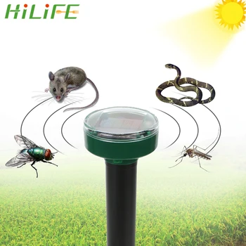 

HILIFE Pest Repeller Solar Power Ultrasonic Snake Bird Mosquito Mouse Outdoor Garden Eco-Friendly Mole Repellent