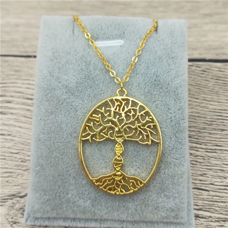 New 2018 Trendy Bioscience Molecule Necklace Gold Color Silver Color