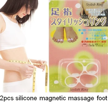 

2pcs Anti-Cellulite Toe Rings Pedicure Double Silicone Foot Care Toe Straightener,Foot Correctors Toe Ring Burn Fat Slimming.