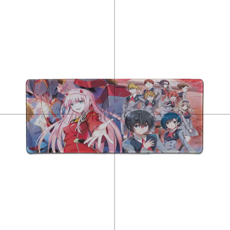 MaiYaCa Boy Gift Pad Darling In The Franxx High Speed New Mousepad Anime Cartoon Print Large Size Game Mouse Pad - Цвет: Lock Edge 30x80cm