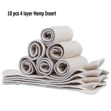 10 pcs Hemp Cotton font b Insert b font Reusable One Size Fit All Cloth Baby