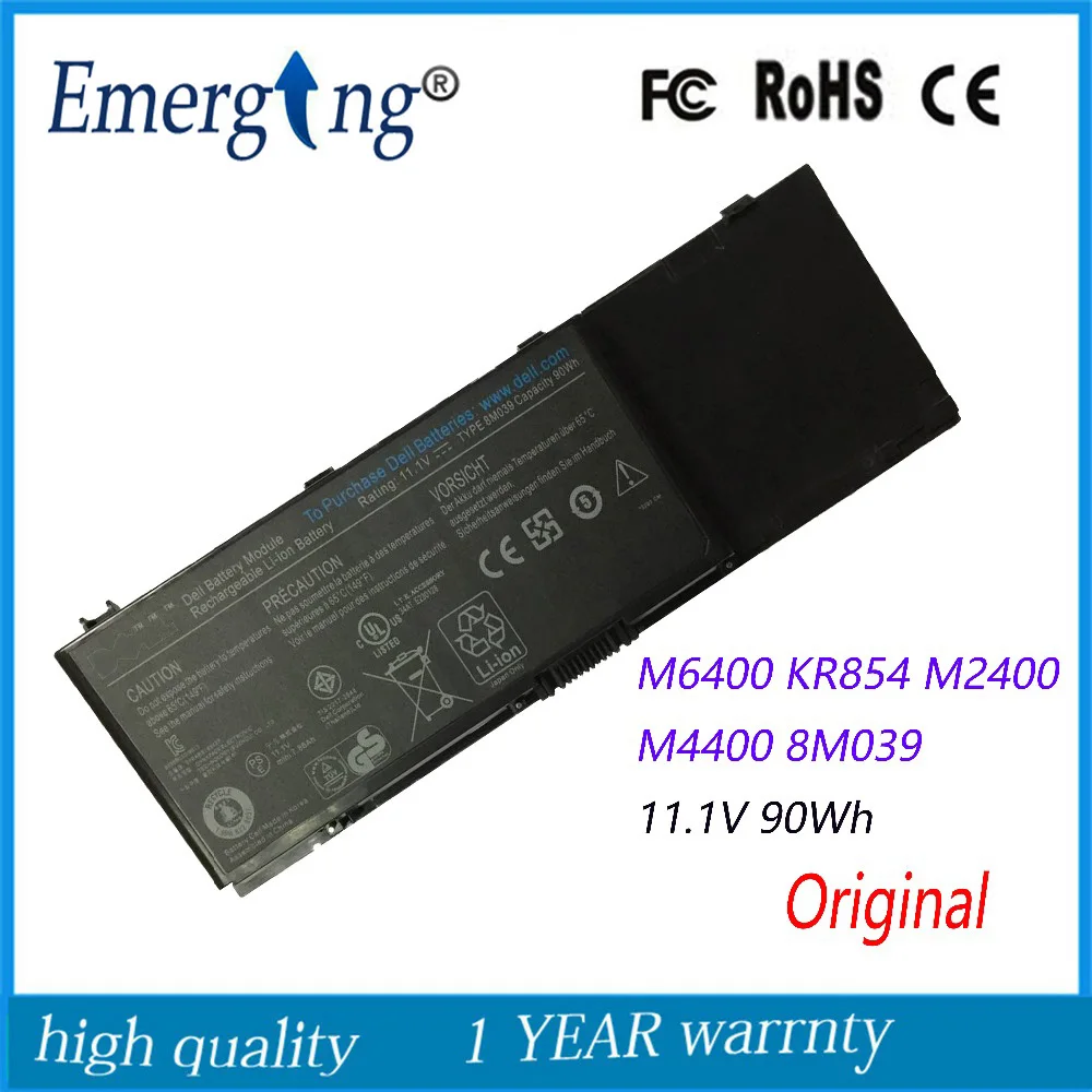 11.1V 90WH New Original Laptop Battery for Dell Precision M2400 M4400 M6400 M6500 312-0873 8M039 C565C DW842 KR854 J012F | Компьютеры и