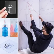 Strong Transparent Suction Cup Sucker Wall Hook Hanger For Kitchen Bathroo home decoration accessories colgadores para pared*922(China)