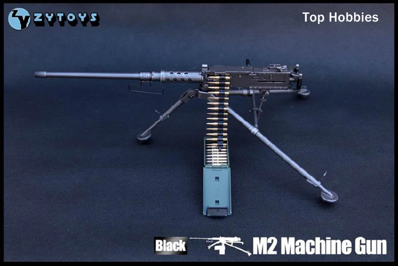 

2017 ZYToys 1/6 Scale Model US Army Browning M2 Machine Gun Black Flexible Weapon Toys For 12" Action Figure Accessories