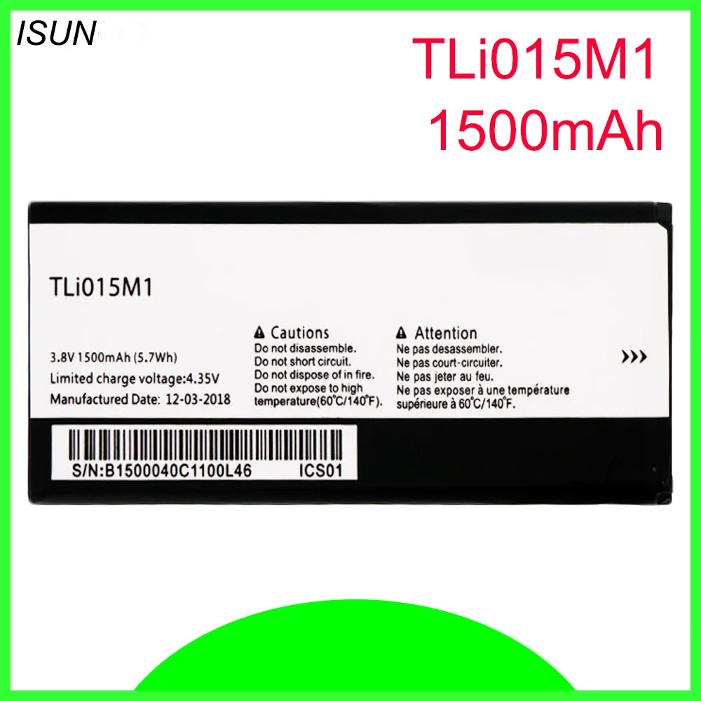 Аккумулятор ISUNOO TLi015m1 1500 мАч для TCL Alcatel One Touch Pixi 4 4034A мобильный
