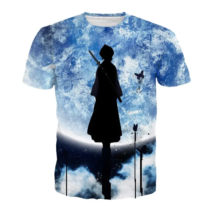Men Summer Fashion Apace Galaxy T Shirts Anime Bleach Kuchiki Rukia 3D