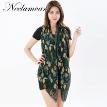

2017 large Soft Voile Scarf Floral Print for Women Bohemian Style Summer bufandas cachecol WINTER WARM SCARF