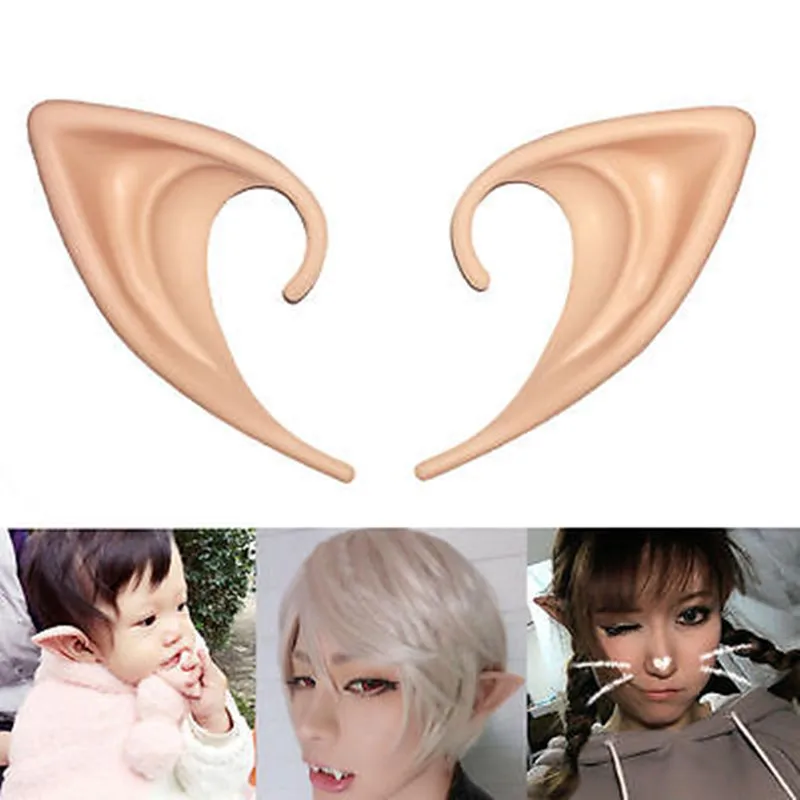 Hot Latex Prosthetic Fairy Pixie Elf Ear Halloween Costume Cosplay Stage Props
