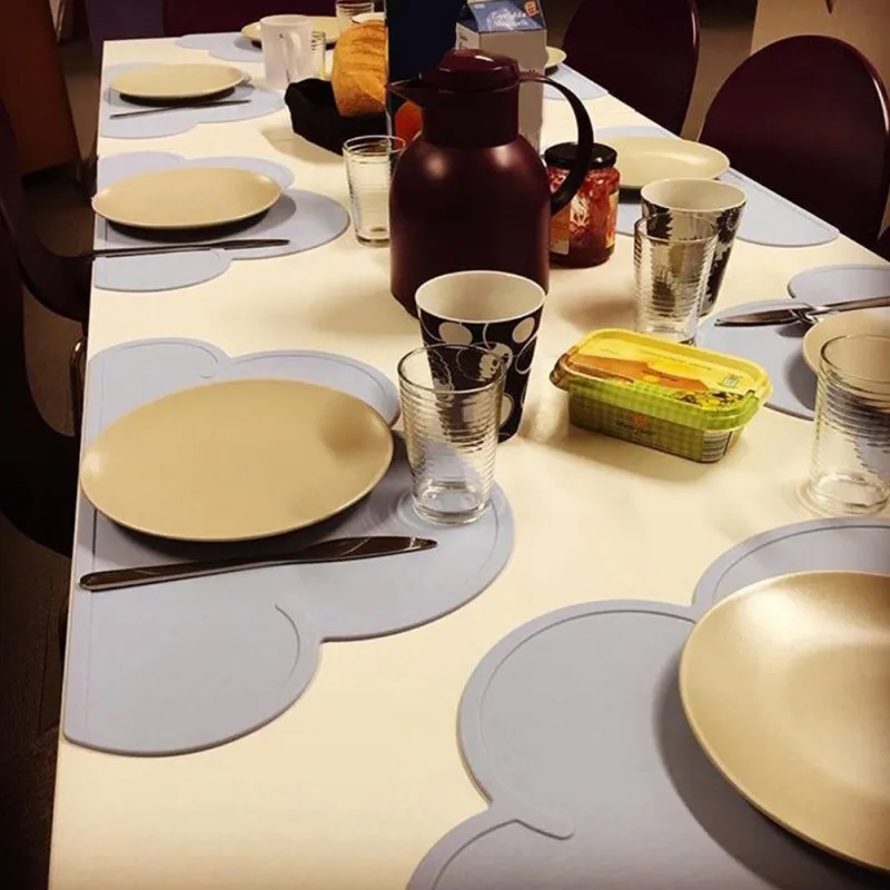 Placemat Pad Coasters Kitchen Table Mats Waterproof Bowl Mats Padding Mat Insulation Pad Cloud Placemats Hand-made Kitchen
