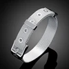 Bracelet et Bracelet en argent en maille, à la mode, pour femmes et hommes, qualité supérieure, à la mode, 925 ► Photo 3/6