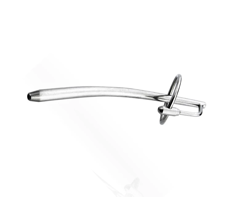 Male Stainless Steel Urethra Catheter with 2 Size Cock Ring Penis Urinary Plug Sex Toy Adult Game Urethra Stimulate Dilator A032