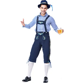 

German Bavarian Festival Oktoberfest Beer Man Cosplay Suit Carnival Fancy Party Dress Up Outfit
