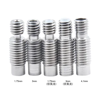 

3pcs Stainless Steel e3d V6 Throat Bowden Teflon Tube Long Thread M6 M7 For 1.75/3mm Bore 4.1mm Filament 3D Printers Parts