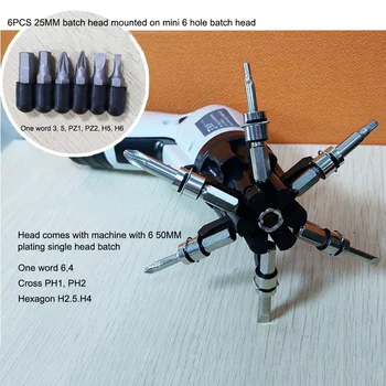 

6 in 1 Cordless Electric Screwdriver Kit Mini WithWork Light Multifuctional Precision 3.6V Rechargeable Built-in Lithium Battery