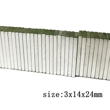 ENERGETIC 40PCS Powerful Neodymium Block Magnets N52 3x14x24mm High Temp Magnets Rare Earth Magnets for 3D