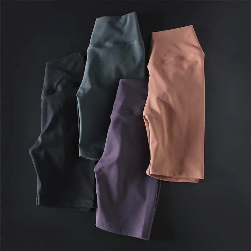 Women's Yoga Shorts Tights High Waist Sports Quick Dry Athletic Skinny Fitness Running Workout Riding