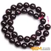 Natural Gems Stone Dark Red Garnet Round Beads For Jewelry Making Strand 15 