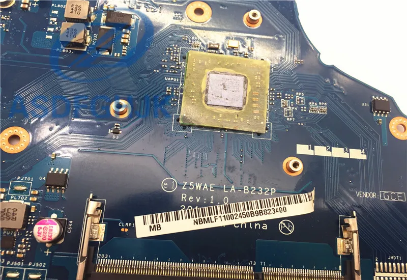 Материнская плата для ноутбука LA B232P Acer aspire Nautilus E5 521Motherboard NBMLF11001 NB.MLF11.001 DDR3 100%