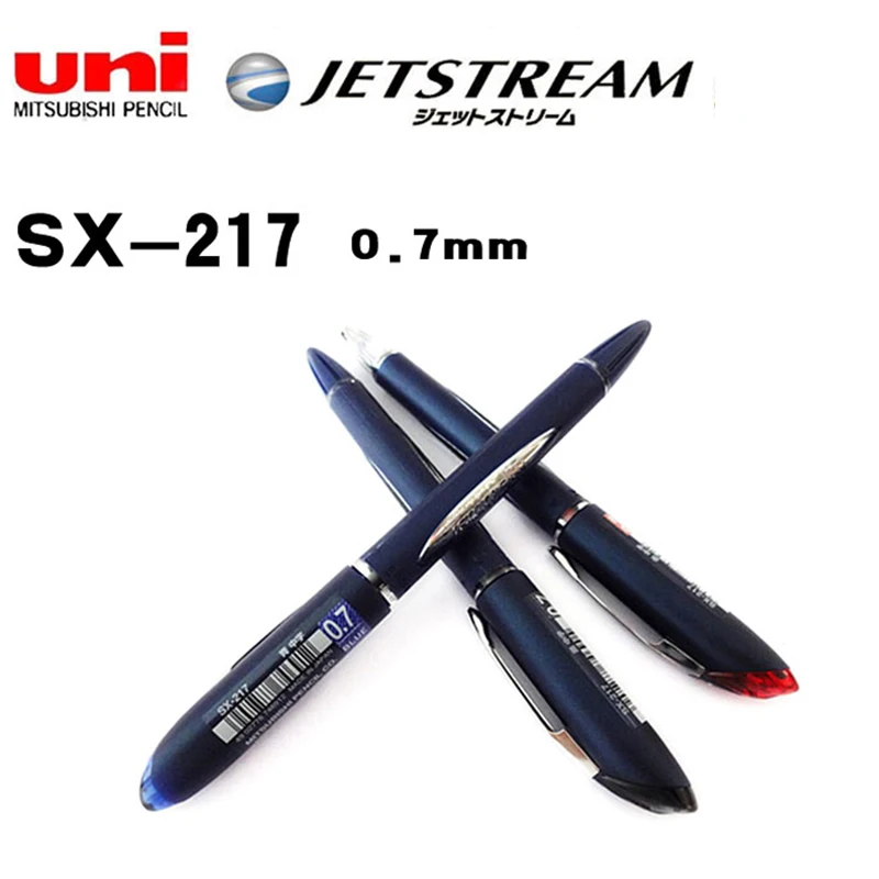 3 шт Япония UNI Mitsubishi SX-217 шариковая ручка 0,7 мм JETSTREAM Средняя Ручка Ультра гладкая офисные и школьные принадлежности