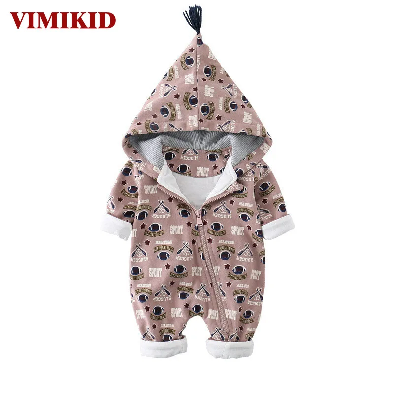 

VIMIKID Baby Clothing Climbing Clothes 2017 Autumn 0-3 Year Printing with A Long Collar Cotton Sleeve for Children's Clothes