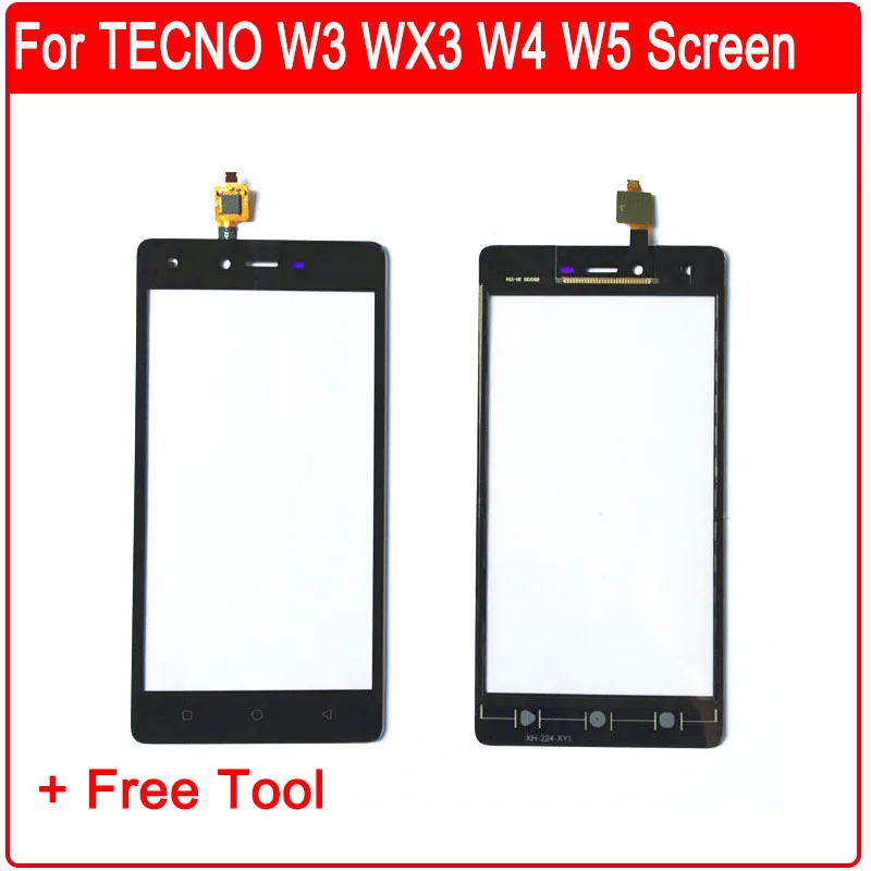 

For Mobile Phone TECNO W3 W3-H806 WX3 W4 W5 Touch Screen Panel + LCD Display Replacement Repair Parts+ Free Tools