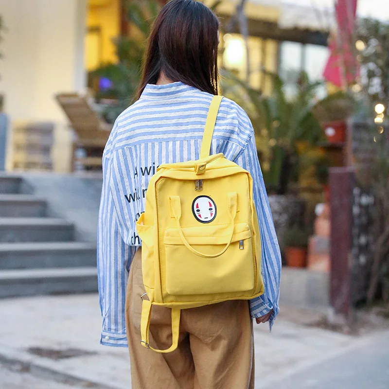 

HOT New Women Backpack Printing Bag for Women Big Laptop School Backpack for College Student Travel Bag Mochila Yellow